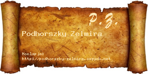 Podhorszky Zelmira névjegykártya
